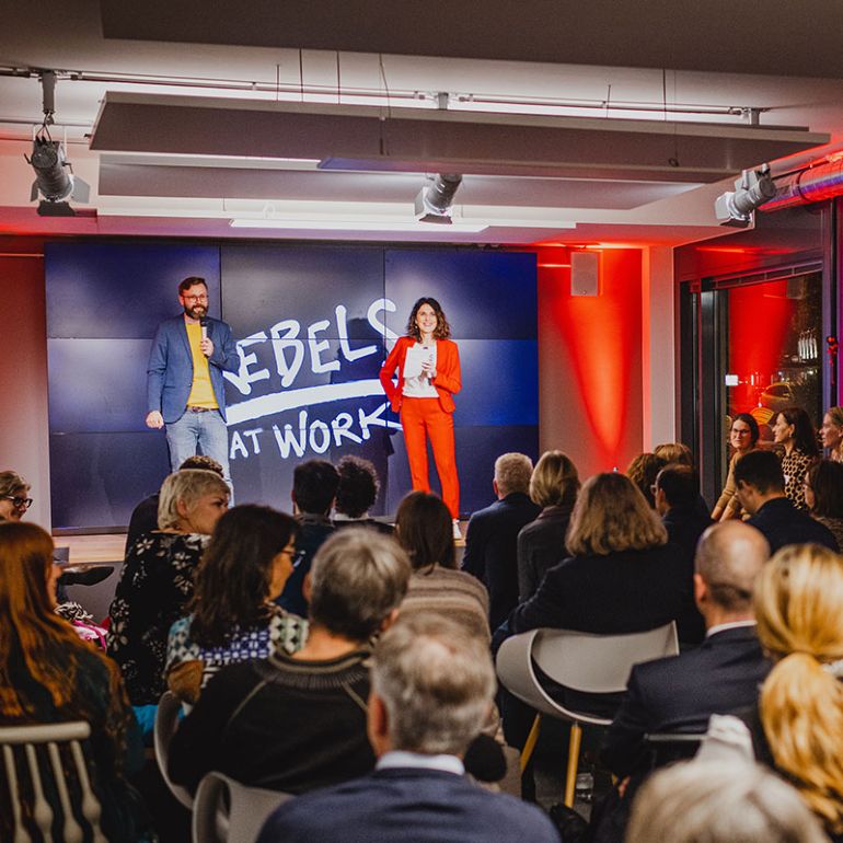 Anja Förster bei einem Rebels at Work Event